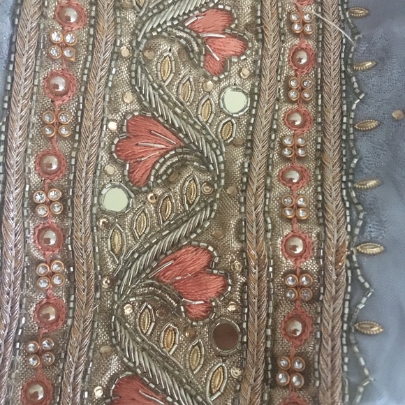 Grey Indian Partywear Suit - Picture 2 of 4